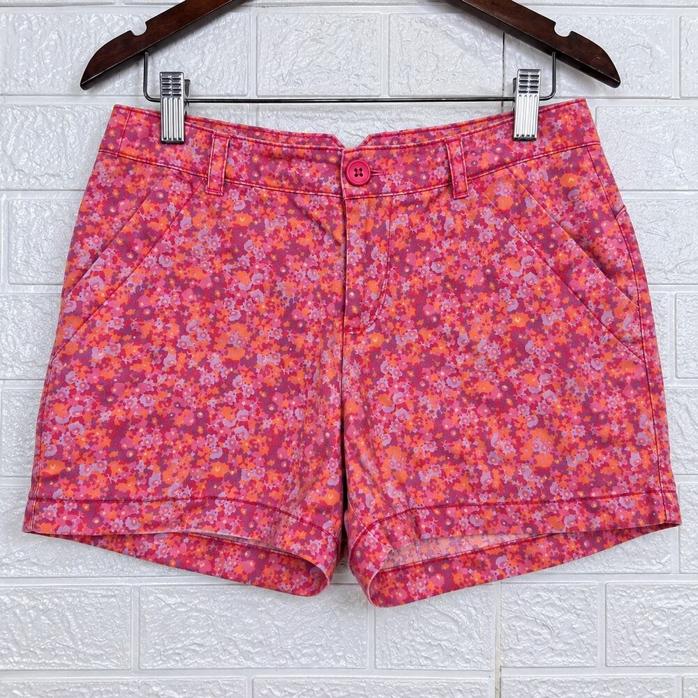 Columbia Women’s Size 8 Pink Orange Floral Outdoor Shorts